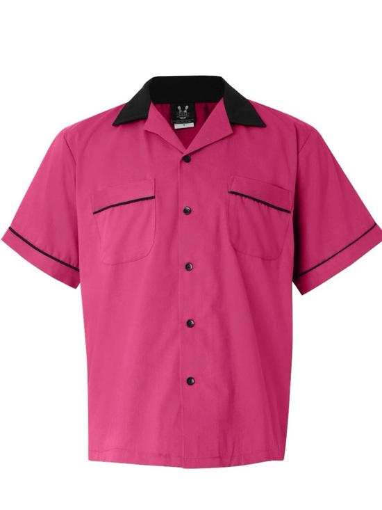 Hilton gm Other - Hilton GM Legend Bowling Shirt - pink/black - men’s medium